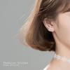 Pendientes de plata s925 para mujer, estilo coreano, de verano, con un dulce diseño fresco, con forma de estrella de cinco puntas y diamantes, G7076