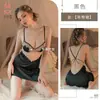 Lencería sexy Kamei, camisola vestido de encaje con cortes cruzados, bata de dormir para casa estilo francés de seda sintética para mujer 2035