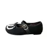 Sapatilhas Mary Jane Estilo Francês Femininas 2026 Outono Novo Versátil Bico Baixo Solado Macio Slip-on Sapatilhas de Ballet com Pelo