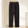 Pantalones de Mamá Otoño e Invierno Pantalones Forrados de Polar Pana Fina Pantalones Sueltos para Mujeres de Mediana Edad y Mayores Pantalones Forrados de Polar Pantalones Rectos Forrados de Polar