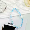 Corrente Colorida para Celular Pingente Coração Colorido Estilo Coreano e Japonês Alça Colorida para Câmera com Contas Feita à Mão Cordão de Celular Portátil Antiperda