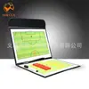 Tablero táctico de fútbol Myka, plegable de 2,5 pulgadas, tablero de entrenamiento de cuero, tablero de entrenamiento magnético, tablero de comando, tablero táctico