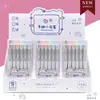 Chenxi 10091 Sencillo Blanco Puro Bolígrafo Journaling Dibujo Colorear Tarjeta de Felicitación Marcado Set de 6 Bolígrafos de Punta Bala con Purpurina
