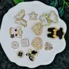 Combine Livremente Acessórios para Tamanco DIY Conjunto de Urso Preto e Branco Destacável Venda Direta de Fábrica Acessórios para Tamanco Transfronteiriços