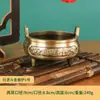 Quemador de incienso de cobre de tres patas al por mayor de fábrica para el hogar, sala de adoración de Buda de interior, latón dorado diario grande Xuande