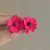 Aphlo Garden Brincos Exagerados Flor de Esmalte Pingente Estilo Francês Retro Fada Super Brincos de Nicho com Senso Avançado Estilo de Férias