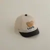 Sombrero de Sol de Oso de la Suerte de Verano para Niños Gorra de Béisbol de Color Contrastante Linda para Niñas de 1 a 3 Años Gorra con Visera para Bebé Comercio Exterior