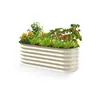 Caja para Cultivar Verduras Aleación de Zinc-Magnesio-Aluminio Caja de Plantación Tejado de Terraza Balcón Huerto Jardín Exterior Maceta Grande