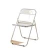 Silla de Acrílico Transparente Mesa de Comedor Moderna Balcón Popular Foto Ins Maquillaje Accesible Dormitorio de Lujo Plegable Taburete Silla de Comedor