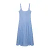 Vestido midi de tirantes de encaje para mujer, estilo europeo y americano, verano 2026, 26438