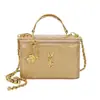Bolsa de mão estilo Chanel 2026 novo modelo padrão diamante corrente de bolinhas douradas bolsa para mulheres versátil transversal mini bolsa de maquiagem