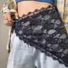 2026 Nuevo Cinturón Dulce Estilo Coreano para Mujer, Versátil para Combinar con Pantalones, Ribete de Encaje en Capas, Delantal con Cordón, Diseño Triangular