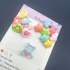 Hebilla de Resina con Forma de Corazón Estrella Oso con Hebilla de Pie Botones Decorativos para Camisa de Niños Cárdigan de Punto Chaqueta Ropa