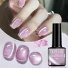 Gel Ojo de Gato Ámbar Rubí Dorado Marrón Lindo de Lily 2026 Otoño e Invierno Nuevo de Moda Ojo de Gato con Perlas de Vidrio que Realzan el Blanco