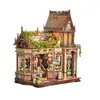 Balaena Cielo Ensamblaje Joincon Sensor Sujeta-libros Sombra de Flores Estantería Casa Pequeña DIY Rompecabezas Modelo Estilo Antiguo Ensamblaje de Madera