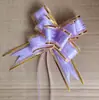 Fitas Florais Puxadas à Mão com Bordas Douradas, Padrão de Casca de Árvore, Organza, Decorações de Borboleta para Casamento, Trailer, Decoração de Escada, Embalagem de Presente de Natal
