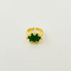 Anel de Pedra Natural Design Feminino Nicho Simples Galvanizado Ouro 18K Ins Anel Estilo Igual 2025 Novo