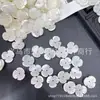 "Estoque Pronto" 10mm Ferradura Caracol Flor de Tigela Três Pétalas Concha Natural Brincos Broche Acessórios para Joias DIY Atacado