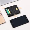 Billetera Nueva para Hombre Ultrafina Europea y Americana Simple Casual RFID Clip Dorado Cuero Genuino Tarjetero billetera