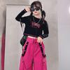 Pantalones Cargo para Niña Conjunto Primavera y Otoño 2024 Pantalones Rojos para Niña Niños Grandes Conjunto de Otoño Casual Versátil