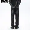 Calça Jeans Masculina Primavera e Outono Corte Reto Solto Cintura Elástica Marca Americana Tendência Retro Japonês Casual Perna Larga Caimento Longo