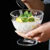 DELISOGA gris sigao pies copa de vino copa de helado copa de pastel europea postre copa de malteada entrega de una sola pieza