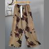 Pantalones de Pijama de Algodón Finos de Verano para Mujer con Estampado de Dibujos Animados, Pantalones de Pierna Ancha para Mujeres Embarazadas, Tallas Grandes, Adecuados para Usar Afuera, Pantalones Largos de Algodón, Exportación
