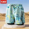 Bañadores para hombre nuevos deportivos transfronterizos pantalones cortos de dos piezas falsos al por mayor verano bóxer adulto pantalones de playa anti-vergüenza