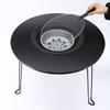 Mesa Redonda Pequeña Personalizada para Preparar Té Alrededor de la Estufa, Lavabo Plegable para Estufa, Juego de Mesa para Barbacoa Multifuncional Portátil para Exteriores Estilo Camping
