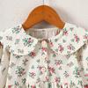 25 Vestido Nuevo Estilo Coreano Primavera y Otoño para Niñas Bebé Pastoral Floral Cuello de Muñeca Algodón Puro Manga Larga Falda de Princesa