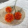 Venta al por mayor Boda Crisantemo de 3 Cabezas Diente de León Individual Bola de Cebolla Flor Artificial Camino Floral Ramo Flor Seca Regalo Hortensia