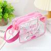 Bolsa Conveniente de Gran Capacidad, Bolsa de Cosméticos, Bolsa de Almacenamiento de Artículos de Aseo de Viaje para Niñas, Pvc Transparente Impermeable Multifunción