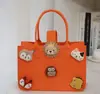 Bolso de Fieltro de Celebridad de Internet, Bolsa de Regalo de Alta Gama, Bolso Tote Pequeño de Fieltro de Dibujos Animados, Bolso de Mano Souvenir de Luna Llena