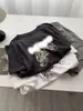 Camiseta Casual Holgada de Algodón Ligero con Estampado de Copos de Nieve para Mujer, Verano 2026, Estilo Coreano Versátil de Longitud Media, Nueva