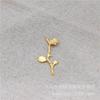 Accesorios de ferretería DIY tocado accesorios para el cabello material de horquilla venta al por mayor ramas de flor de ciruelo hojas flores de cobre A621