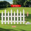 Guarda-corpo de PVC, Cerca de Isolamento de Faixa para Paisagismo de Jardim, Cerca de Plástico e Aço para Canteiro de Flores, Cerca para Horta Externa, Cerca Protetora para Gramado