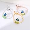 Colgante de Plata de Ley 925 Cloisonné Soporte Vacío Estilo Chino Soporte para Collar de Pavo Real Soporte para Colgante de Turquesa de Cera de Abeja 20*35 25*25