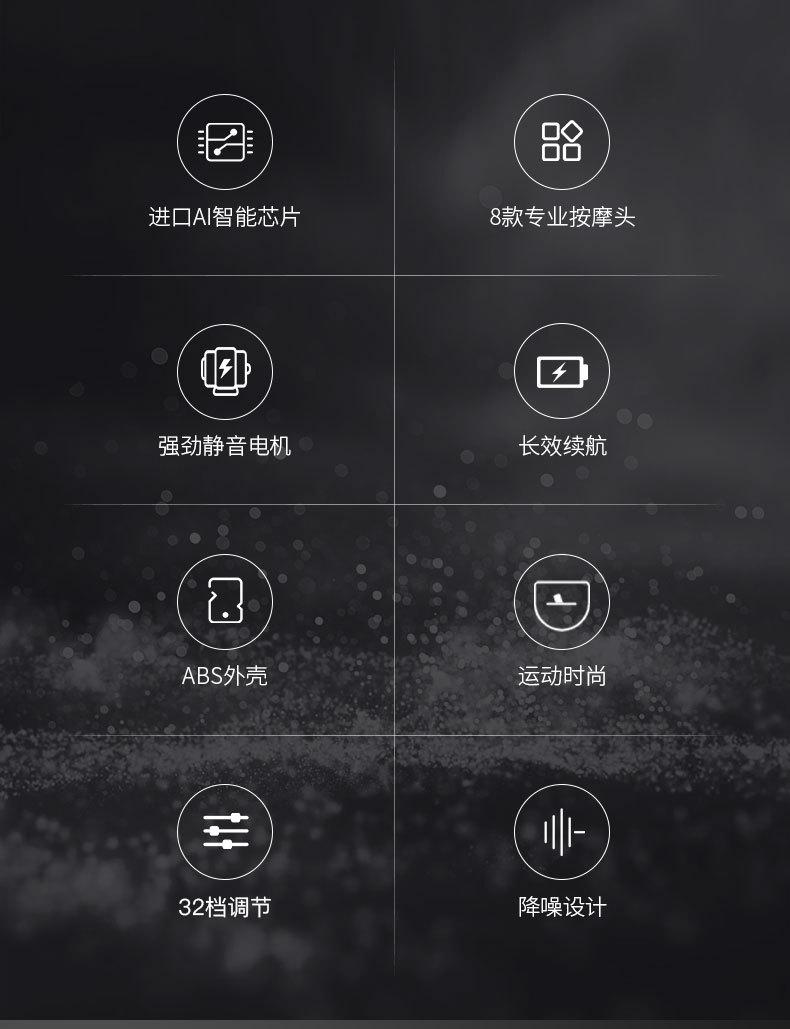 跨境专享三角筋膜枪 按摩器肌肉深度放松锻炼 高频率