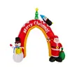 Nuevas decoraciones de escena navideña transfronterizas: Papá Noel, muñeco de nieve, arco inflable de Navidad, accesorios de decoración para el lugar