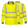 Camiseta reflectante personalizada con cuello para ropa de trabajo en obras, seguridad vial nocturna, ropa de seguridad reflectante para servicio de seguridad
