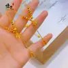 Libro Rojo Pequeño Tienda Dorada Mismo Estilo Arena Dorada Perla Disco Hielo Triturado Láser Colgante Calabaza Borla Collar Estilo Chino Clavícula de Gama Alta