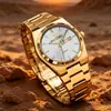 Reloj de pulsera de cuarzo para hombre de marca suiza, clásico, ultradelgado, de aleación, con pantalla luminosa, calendario, correa redonda de acero, reloj de dropshipping transfronterizo