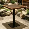 Mesa Booth para Churrasco de Madeira Maciça Beijada pelo Fogo com Vento Selvagem Montanha, Mesa e Cadeiras para Churrasco sem Fumaça a Carvão, Mesa de Jantar para Restaurante de Hot Pot