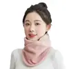 Cachecol protetor de pescoço quente e multifuncional de inverno para homens e mulheres, com forro de fleece, espessado para equitação, cachecol versátil, gola à prova de frio e vento para mulheres