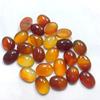 Atacado do Fabricante Venda Quente Transfronteiriça Cabochões de Ágata Vermelha Ovais e em Forma de Gota, Apliques de Contas Vermelhas de Calcedônia para Joias DIY