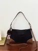Bolso Color Block de Gamuza Esmerilada Bolso Baguette para Hombro Diseño de Nicho de Alta Gama Bolso de Mano Tipo Dumpling Versátil para Viajes Diarios Bolso Cruzado