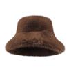 Chapéu de Pescador em Estoque, Novo Estilo, Pele de Vison, À Prova de Frio, Quente, Chapéu Bucket de Aba Larga, Espessado, Versão Coreana, Faz o Rosto Parecer Menor, Peludo