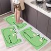 Tapete de Piso de Terciopelo Cristal Combinación de Entrada Tapete para Puerta Cocina Baño Puerta Antideslizante Resistente a la Suciedad Engrosado Tapete para Pies Tapete de Piso de Cocina