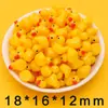 Pato amarillo luminoso de color simulación de dibujos animados pegamento de crema accesorios para funda de teléfono móvil diy juguetes para niños accesorios de resina