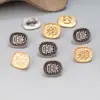 Prata de lei S925 banhada a ouro botão redondo em forma de XI acessórios vintage tinta preta desgastada material para DIY feito à mão com contas